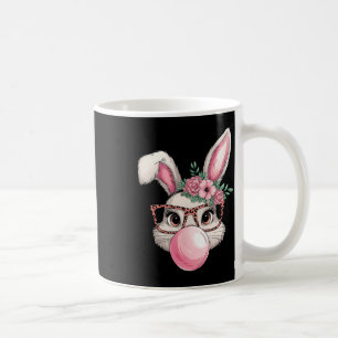 Caneca De Café Coelho Bunny soprando bolha Dia de Páscoa Mulheres