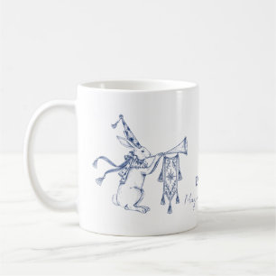 Caneca De Café Coelho Caprichoso Personalizado com Nome Personali