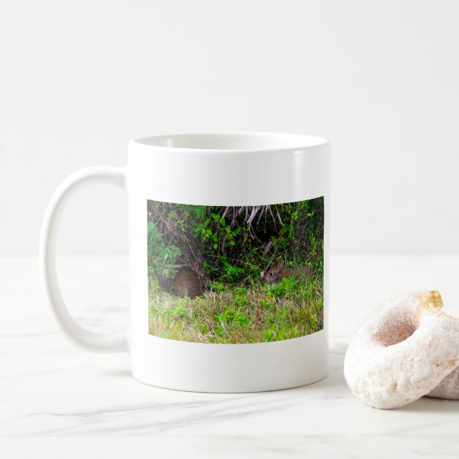 Caneca De Café Coelho Coelhinho-Lebre Animal Cugado (Com Donut)