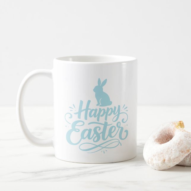 Caneca De Café Coelho da Páscoa  (Com Donut)