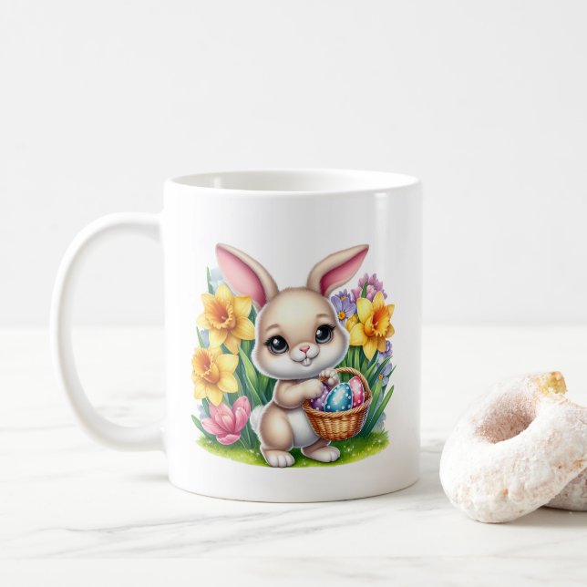 Caneca De Café Coelho da Páscoa  (Com Donut)