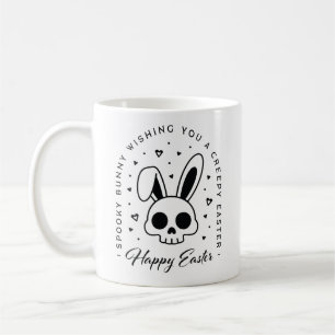 Caneca De Café Coelho da Páscoa assustadoramente feliz crânio est