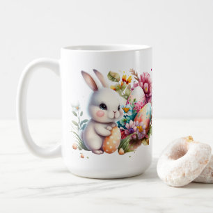 Caneca De Café Coelho da Páscoa de Aquarela Adorável