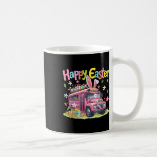 Caneca De Café Coelho da Páscoa Feliz Dirigindo Ônibus Escolar Ch