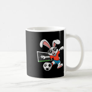 Caneca De Café Coelho de Futebol da Páscoa Camisa Divertida para
