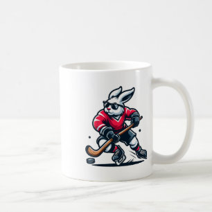 Caneca De Café Coelho de hóquei no gelo Bunny Dia de Páscoa