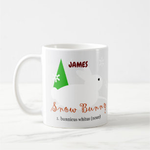 Caneca de Café Coelho de Neve de Natal