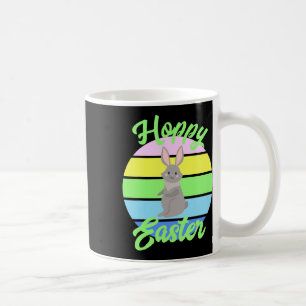 Caneca De Café Coelho de Páscoa Alegre Pastel Crepúsculo Retrô Ca