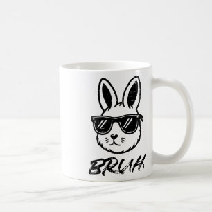 Caneca De Café Coelho de Páscoa Bruh Sungles Meme Divertido Homen