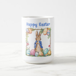 Caneca De Café Coelho de Páscoa Clássico Ovos de Páscoa Feliz Pás