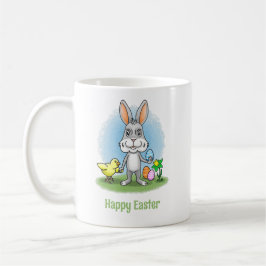 Caneca De Café Coelho de Páscoa e a galinha fofa