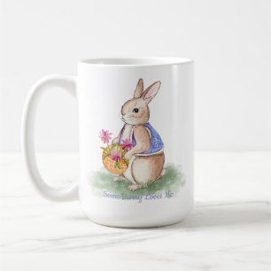 Caneca De Café Coelho de Páscoa em Aquarela