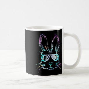 Caneca De Café Coelho de Páscoa Feliz Hip Hop com Óculos de Sol H