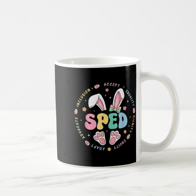 Caneca De Café Coelho de Páscoa Professor de Educação Especial Gr (Direita)