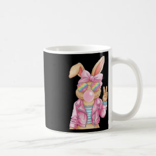 Caneca De Café Coelho de Páscoa soprando bolha Coelho de Páscoa f