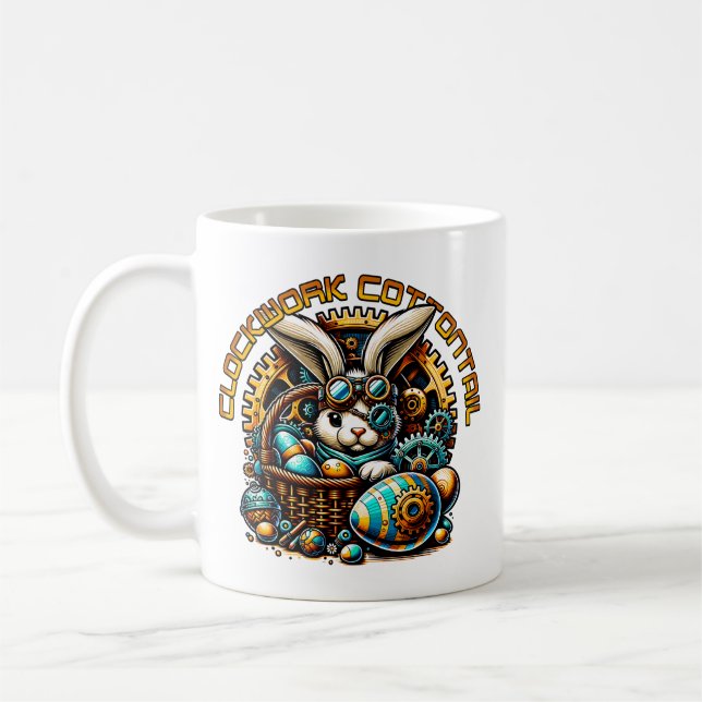 Caneca De Café Coelho de Páscoa Steampunk (Esquerda)