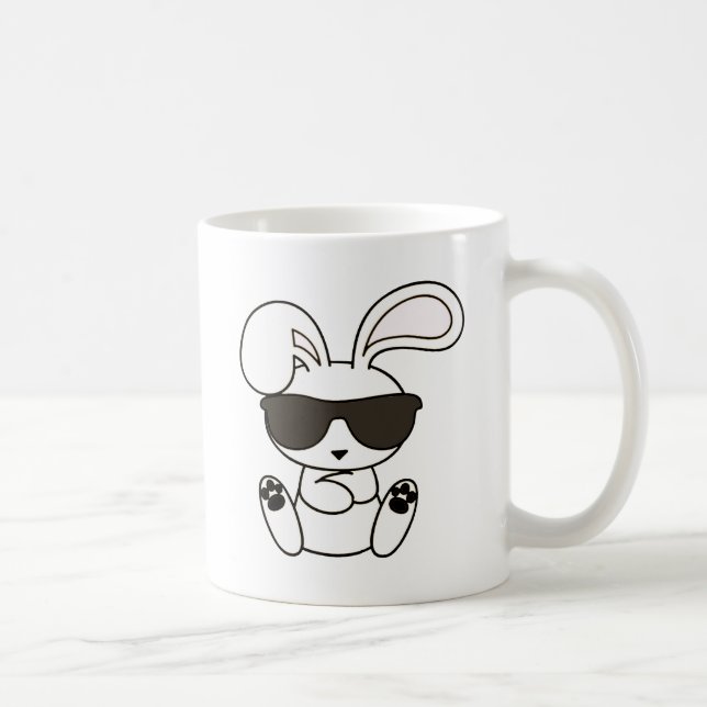 Caneca De Café Coelho de Preto - Bunny in Black (Direita)