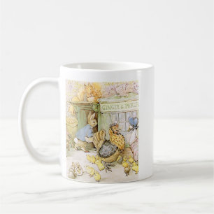 Caneca De Café Coelho e aves domésticas adoráveis
