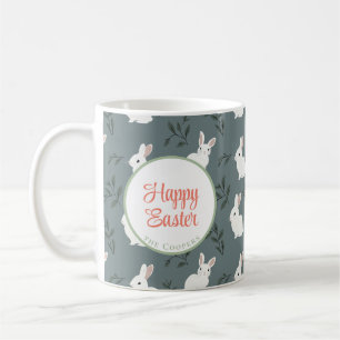 Caneca De Café Coelho e Ovos Floral