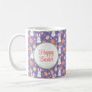 Caneca De Café Coelho e Ovos Floral