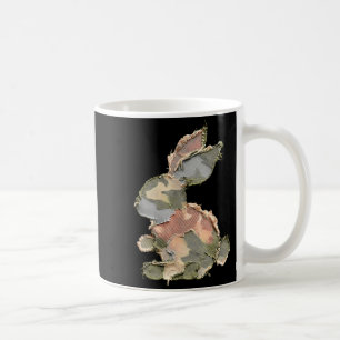 Caneca De Café Coelho Engraçado Crochê Patchwork Camo Coelho Feli