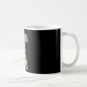 Caneca De Café Coelho engraçado crochê remendo camuflagem coelho
