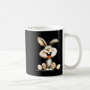 Caneca De Café Coelho engraçado e fofinho com pelo selvagem arte