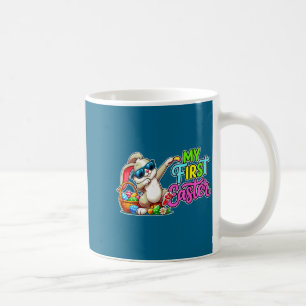 Caneca De Café Coelho engraçado fazendo dabbing primeiro páscoa 2