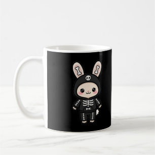 Caneca De Café Coelho Esqueleto Fofo de Halloween