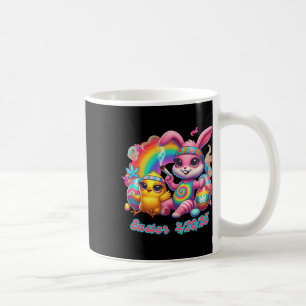 Caneca De Café Coelho Feliz de Páscoa Engraçado Filhote Fumando M