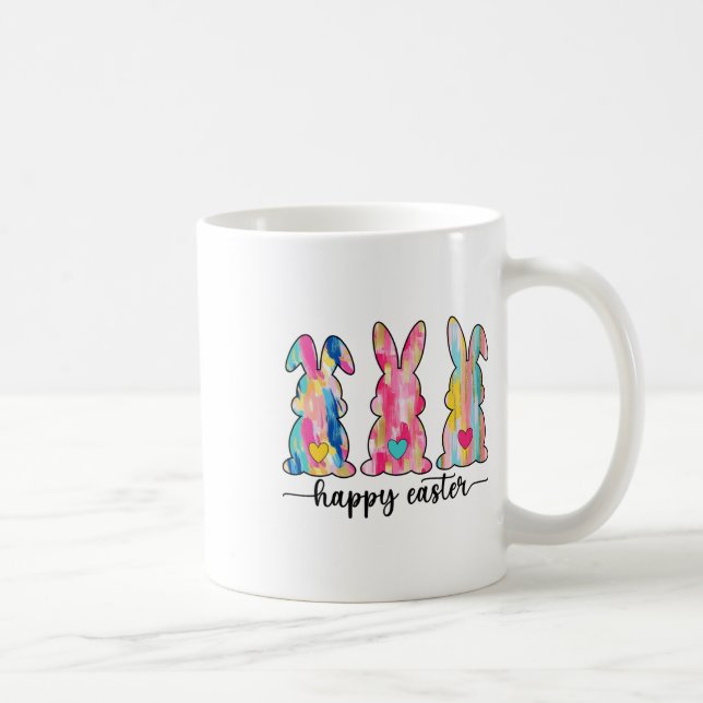 Caneca De Café Coelho Feliz Páscoa Pincelada Páscoa  (Direita)
