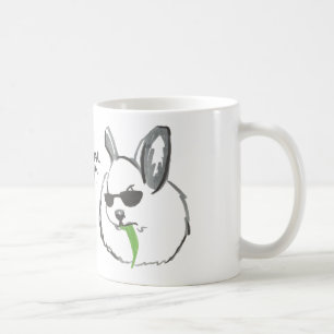 Caneca De Café Coelho feroz com citações