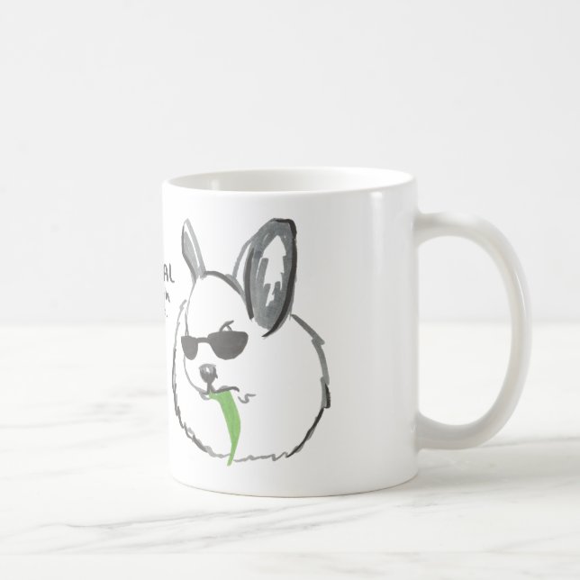 Caneca De Café Coelho feroz com citações (Direita)
