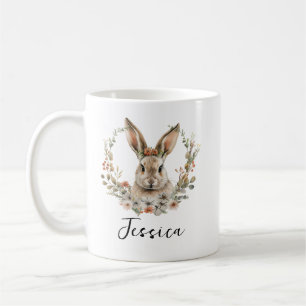 Caneca De Café Coelho Fofo Personalizado   Animalzinho Coelhinho 
