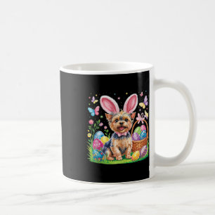 Caneca De Café Coelho Fofo Yorkie Terrier Cachorro Ovos De Páscoa