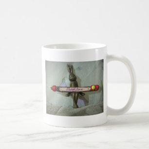 Caneca De Café Coelho Inspirador: Sempre Amor Sinal de Arte Impre