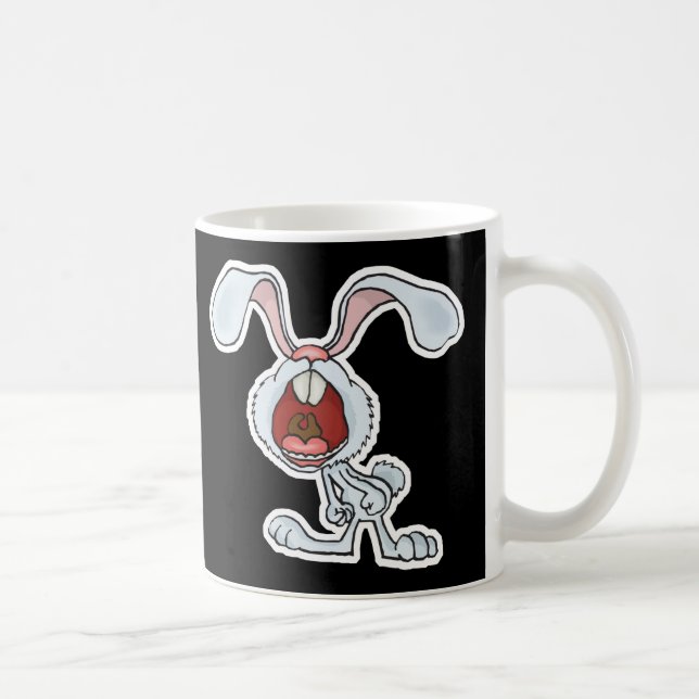 Caneca De Café coelho irritado gritando (Direita)