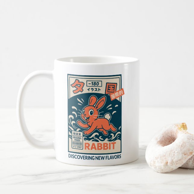 Caneca De Café Coelho Manga (Com Donut)
