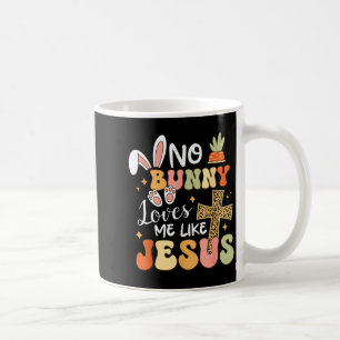 Caneca De Café Coelho me ama como Jesus Páscoa cristã engraçado