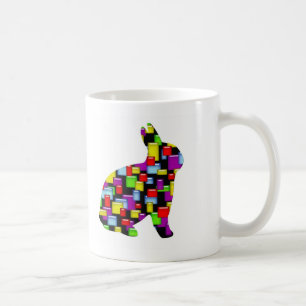 Caneca De Café coelho mosaico