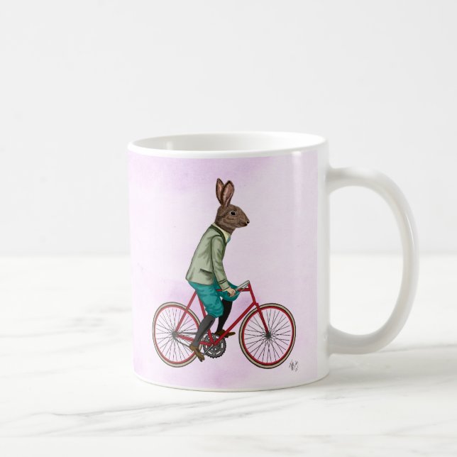 Caneca De Café Coelho na bicicleta 3 (Direita)