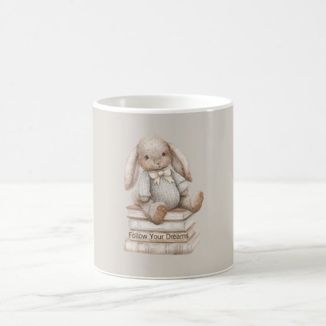 Caneca De Café Coelho nos Livros  (Centro)