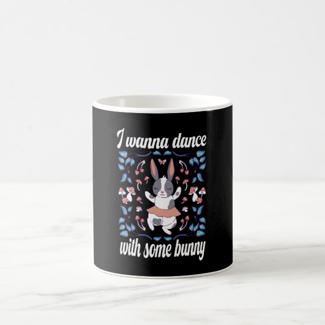 Caneca De Café Coelho Quer Dançar Com Parceiro de Dança (Centro)