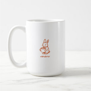 Caneca De Café coelho vagabundo com estética de café
