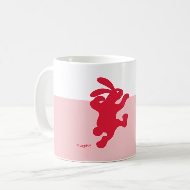 Caneca De Café Coelho Vermelho, Coelho Vermelho! (Frente Esquerda)