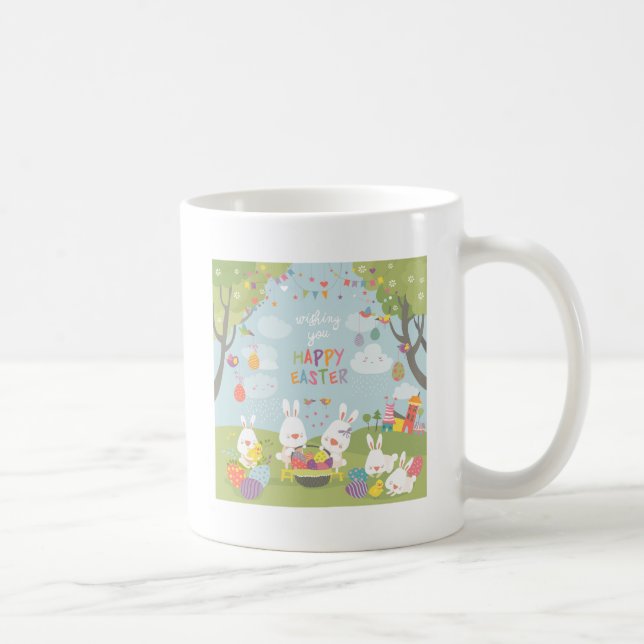 Caneca De Café coelhos de Páscoa (Direita)