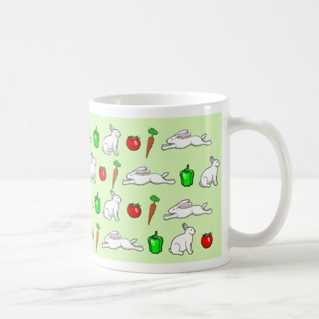 Caneca De Café Coelhos do Jardim Vegetal (Direita)