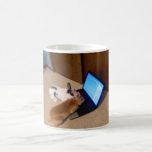 Caneca De Café Coelhos na Web por JokeApptv TM