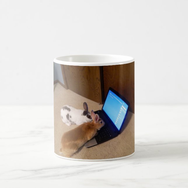 Caneca De Café Coelhos na Web por JokeApptv TM (Centro)