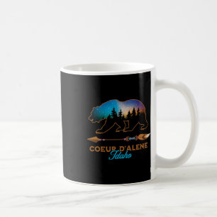 Caneca De Café Coeur D'alene Idaho Urso Noite Estrelada Viagem Le